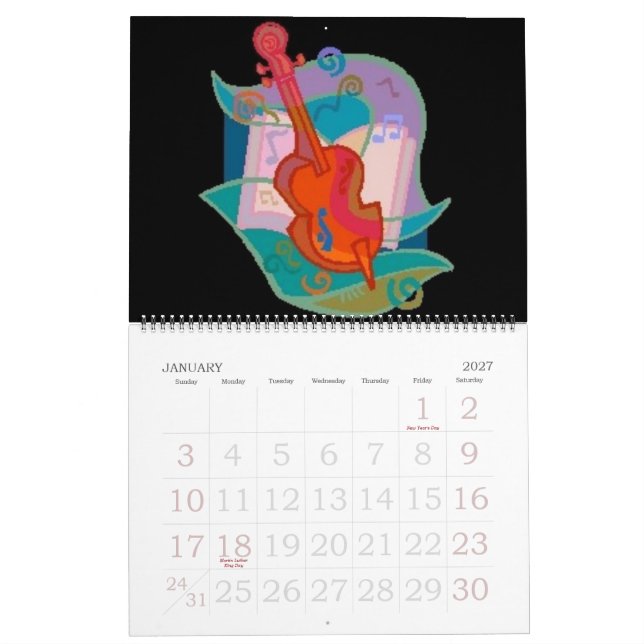 Musikinstrument-Kalender Kalender (Jan 2027)
