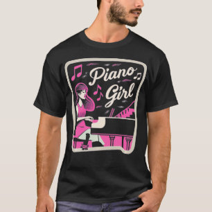 Musikinstrument Musiker Retro Keyboard Piano Gir T-Shirt