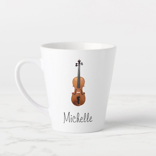 Musikinstrument Niedliche Geige Milchtasse (Links)