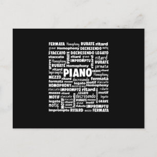 Musikinstrument Piano Player Grand Piano Geschenk Postkarte