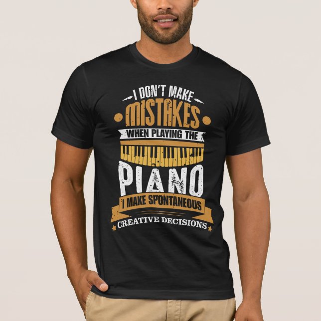 Musikinstrument Player Funny Pianist Keyboard T-Shirt (Vorderseite)