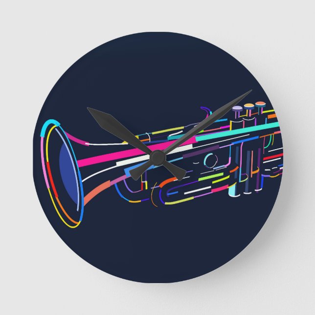 Musikinstrument Runde Wanduhr (Vorderseite)