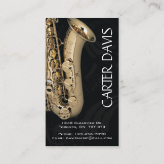 Musikinstrument - Saxaphone Visitenkarte