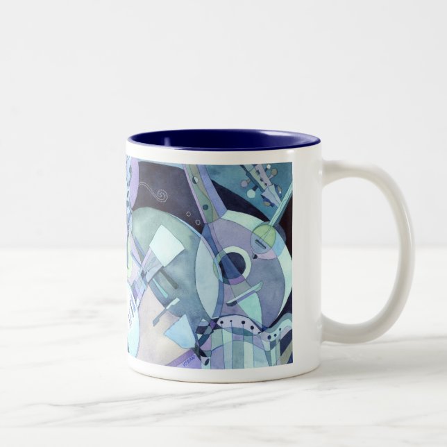 Musikinstrument-Tasse Zweifarbige Tasse (Rechts)