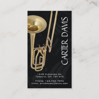 Musikinstrument - Trombone Visitenkarte