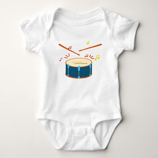 Musikinstrument-Trommeln Baby Strampler (Vorderseite)