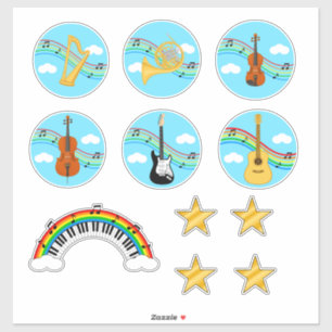 Musikinstrument-Variety-Pack-Aufkleber Aufkleber