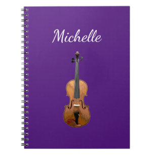 Musikinstrument Violin Orchestra Lila Notizblock