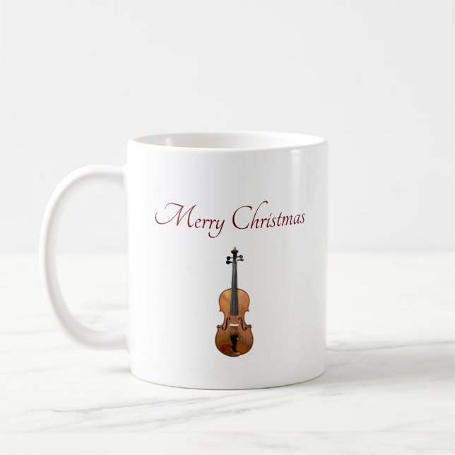 Musikinstrument Violin Weihnachten Kaffeetasse (Links)
