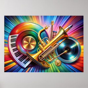 Musikinstrumente Art Poster