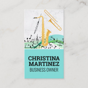 Musikinstrumente   Business Card für Musikanweisun Visitenkarte