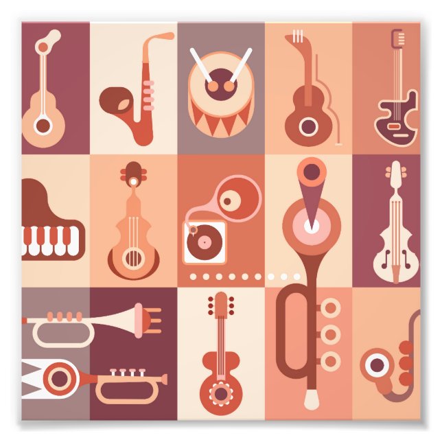 Musikinstrumente Fotodruck (Vorne)