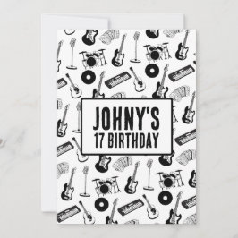 Musikinstrumente Geburtstag Einladung