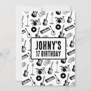 Musikinstrumente Geburtstag Einladung