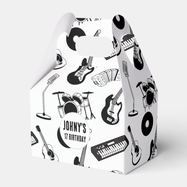 Musikinstrumente Geburtstag Geschenkschachtel (Vorderseite)