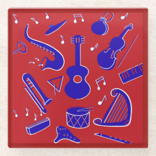 Musikinstrumente Glasuntersetzer