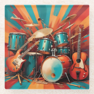 Musikinstrumente Glasuntersetzer