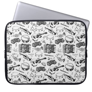 Musikinstrumente Hintergrund Notebook-Sieb Laptopschutzhülle