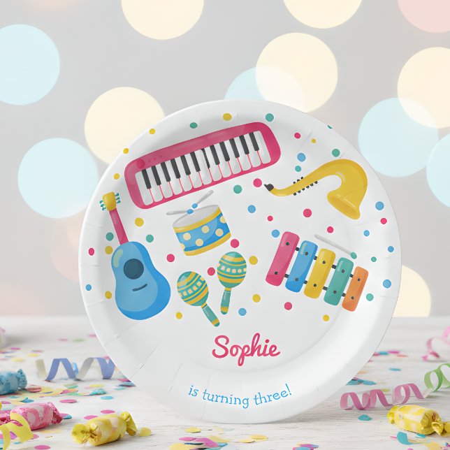 Musikinstrumente Kindergeburtstag Pappteller (Von Creator hochgeladen)