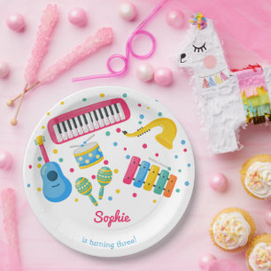 Musikinstrumente Kindergeburtstag Pappteller