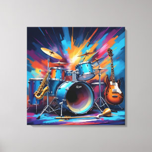 Musikinstrumente Leinwanddruck