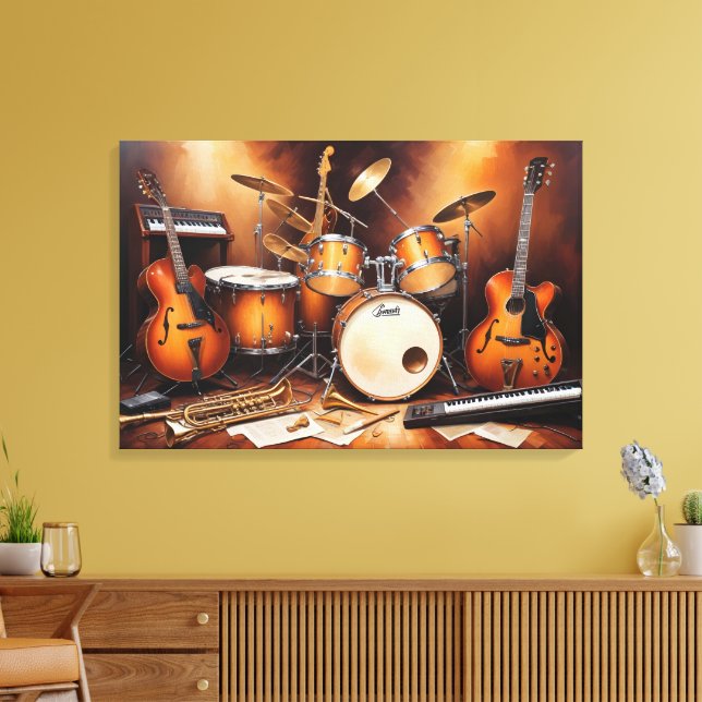 Musikinstrumente Leinwanddruck (Insitu (Wohnzimmer))