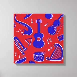 Musikinstrumente Leinwanddruck