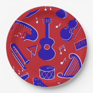 Musikinstrumente Pappteller