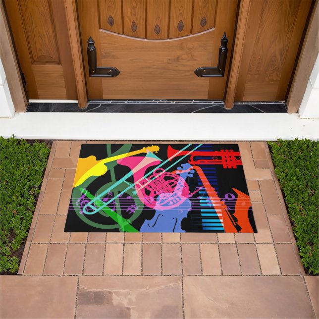 Musikinstrumente Pop-Art-Design Fußmatte (Außenbereich)