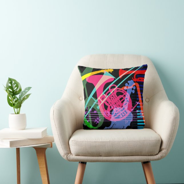 Musikinstrumente Pop-Art-Design Kissen (Stuhl )
