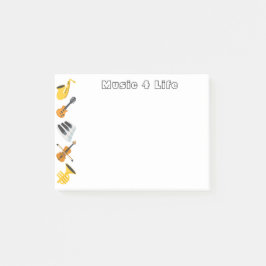 Musikinstrumente Post-it Klebezettel