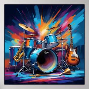 Musikinstrumente Poster