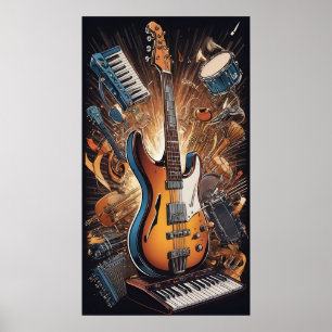 Musikinstrumente Poster