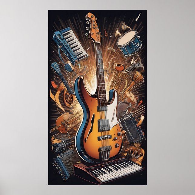 Musikinstrumente Poster (Vorne)