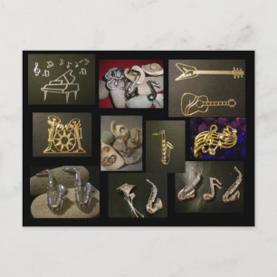 Musikinstrumente Postkarte