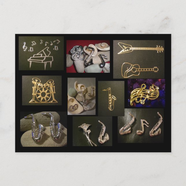 Musikinstrumente Postkarte (Vorderseite)