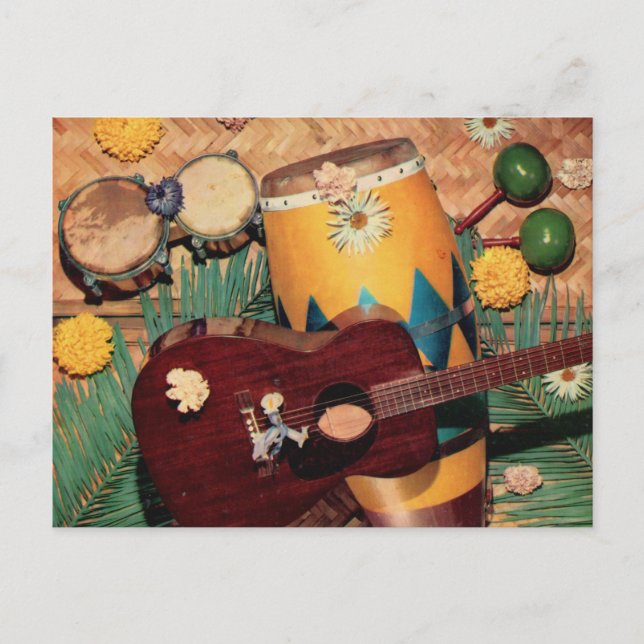 Musikinstrumente Postkarte (Vorderseite)