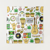 Musikinstrumente: Reggae - nahtloser Hintergrund