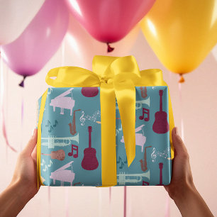 Musikinstrumente Seidenpapier