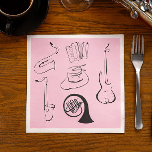 Musikinstrumente Serviette