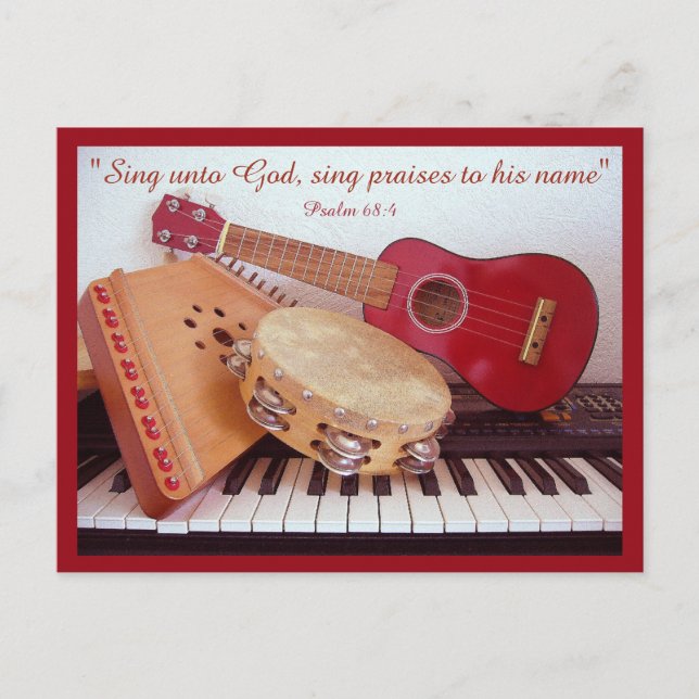 Musikinstrumente ~ Sing Loise! Postkarte (Vorderseite)