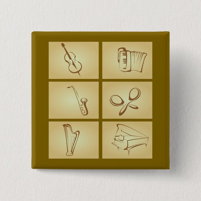 Musikinstrumente Skizze Button (Vorderseite)