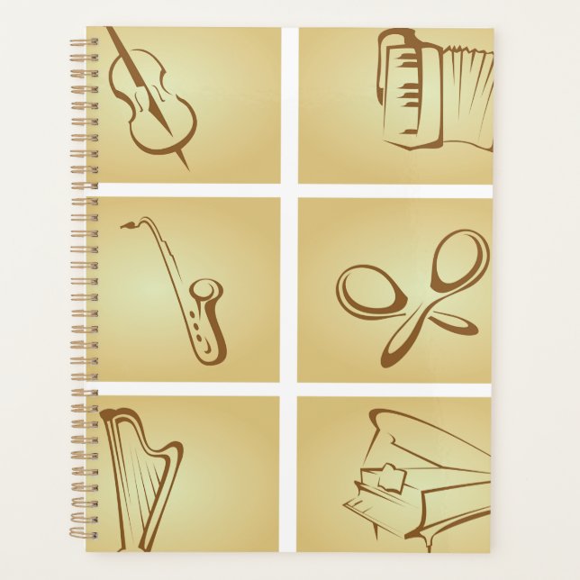 Musikinstrumente Skizze Planer (Vorderseite)