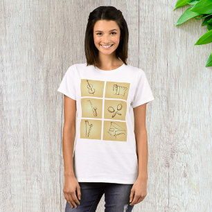 Musikinstrumente Skizze T-Shirt