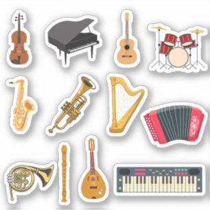MUSIKINSTRUMENTE STICKER