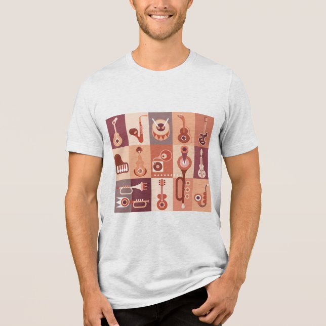 Musikinstrumente Tri-Blend Shirt (Vorderseite)