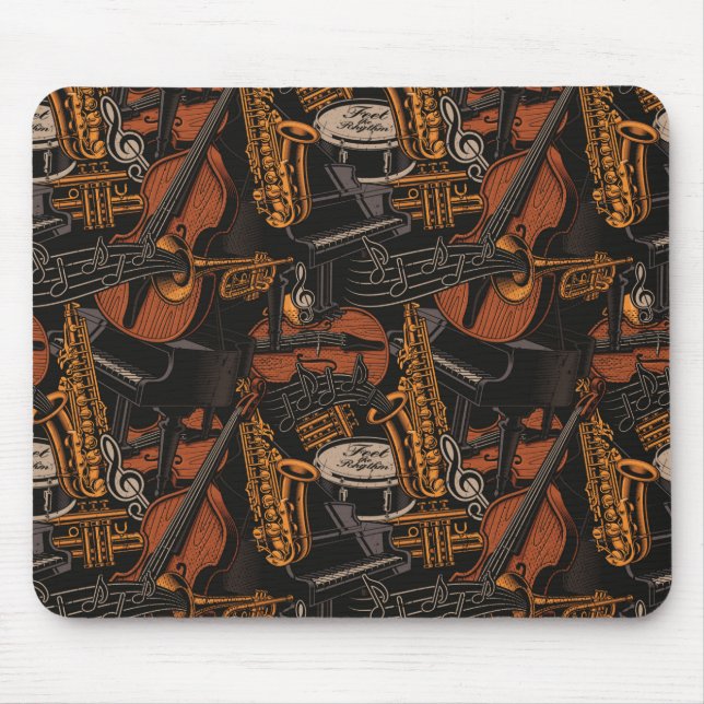 Musikinstrumente überall mousepad (Vorne)