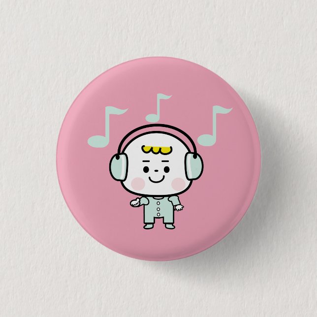 Musikjunge Button (Vorderseite)