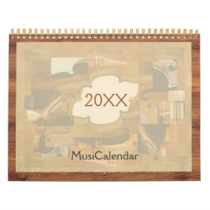 Musikkalender, Illustrationen zu Musikinstrumenten Kalender