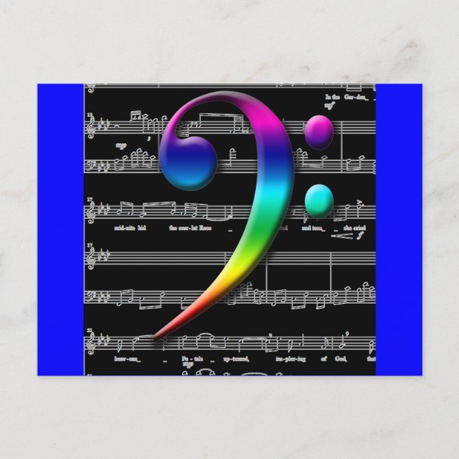 Musikkarten und Sticker Postkarte (Vorderseite)
